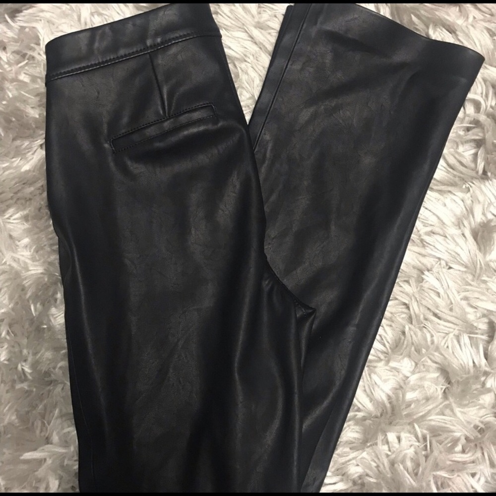 Faux Leather Flare Pants